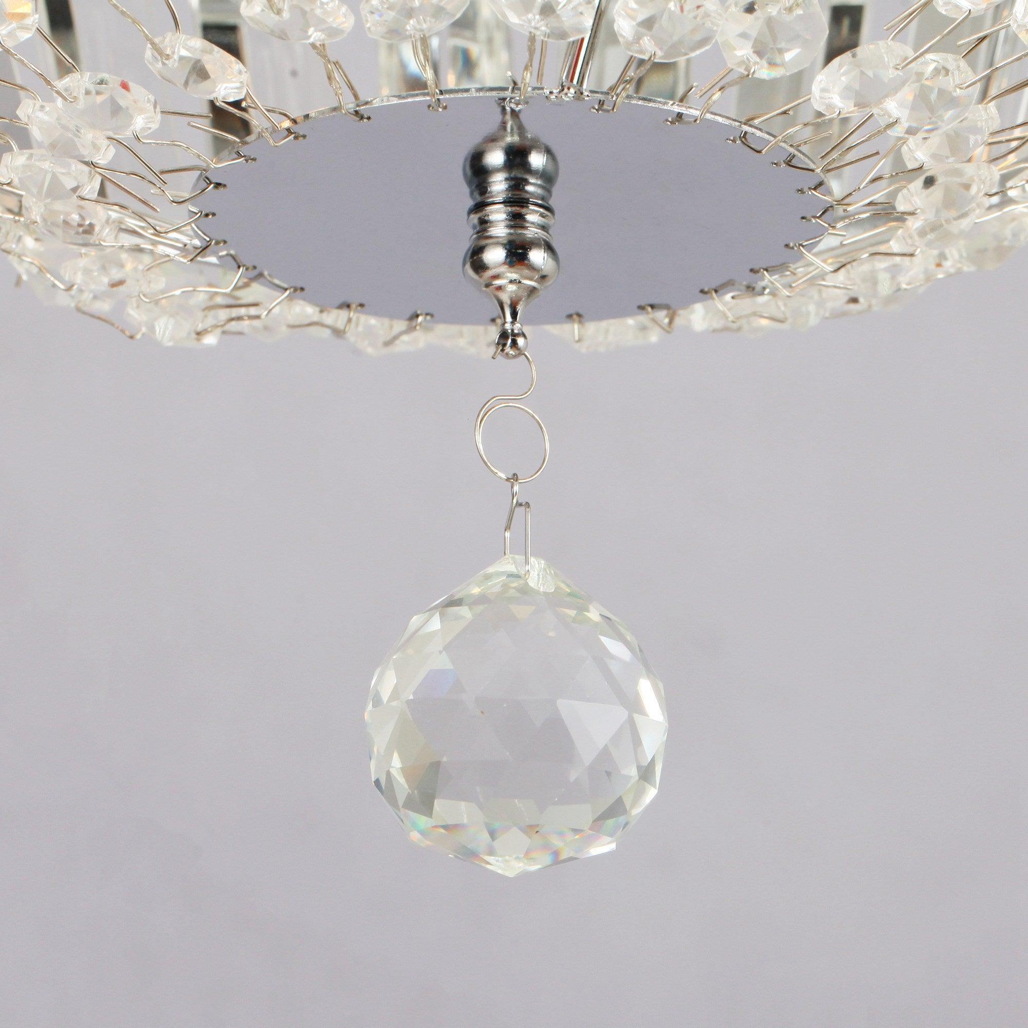 52" Ganga Modern Downrod Mount Reversible Crystal Ceiling Fan with Lighting and Remote Control