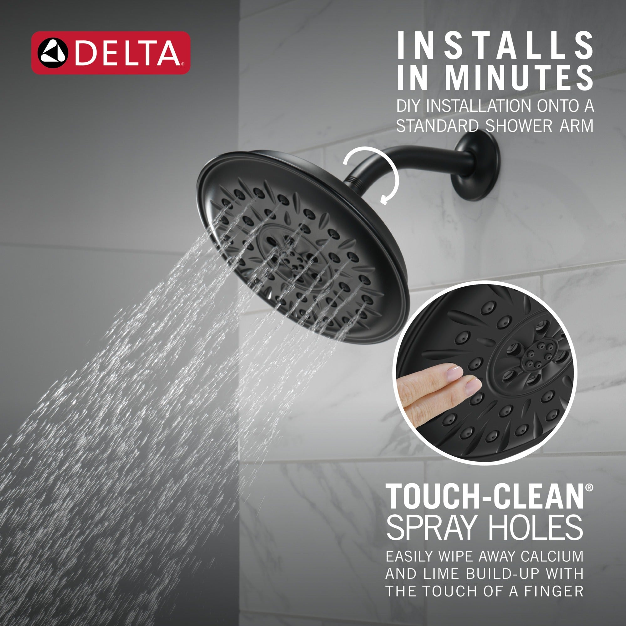 Delta Universal Showering Components Ultrasoak® 4-Setting Shower Head