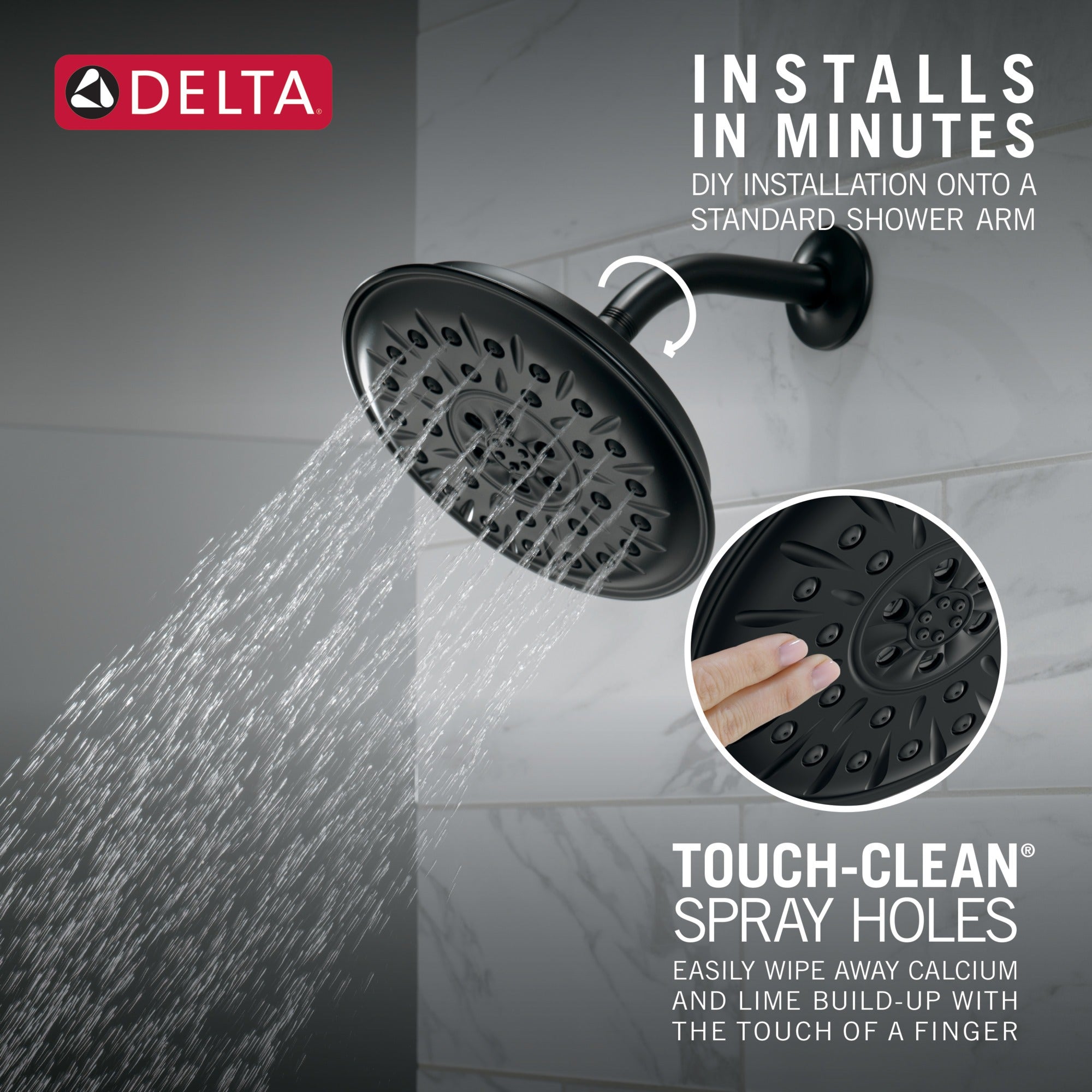 Delta Universal Showering Components Ultrasoak® 4-Setting Shower Head