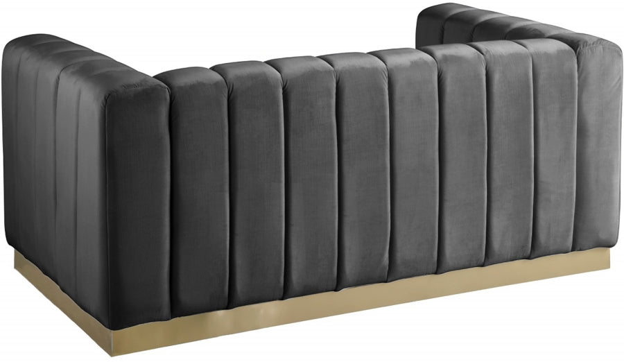 Marlon 62.5" Velvet Upholstered Loveseat