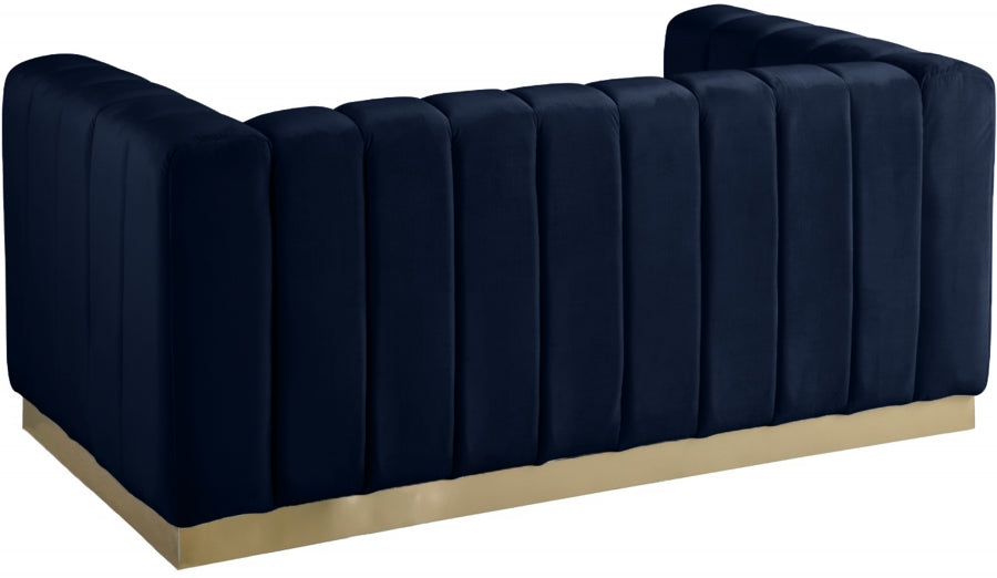 Marlon 62.5" Velvet Upholstered Loveseat
