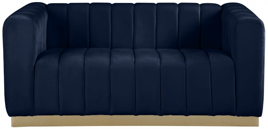 Marlon 62.5" Velvet Upholstered Loveseat