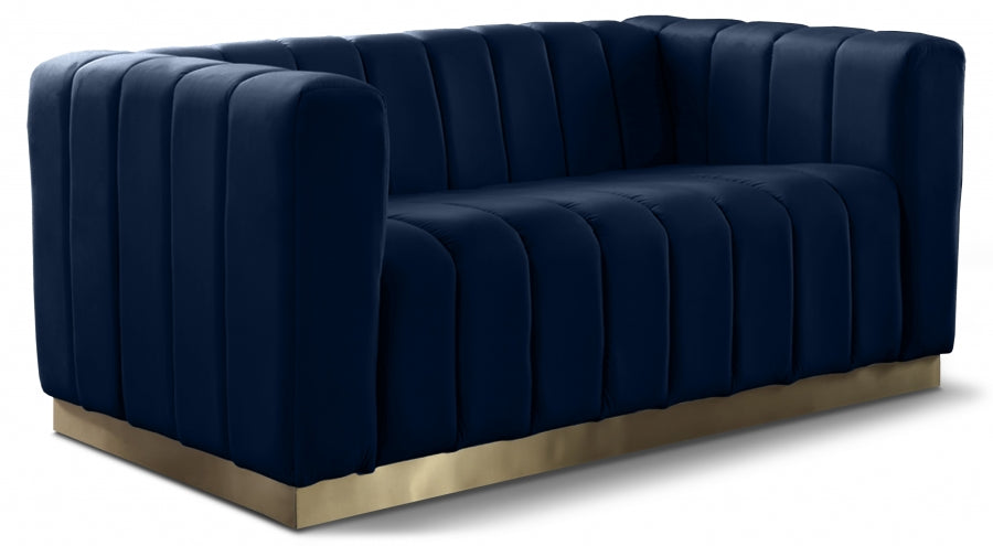 Marlon 62.5" Velvet Upholstered Loveseat