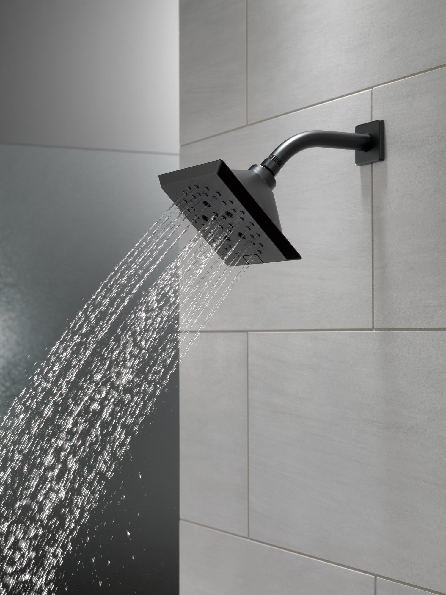 Delta Universal Showering Components H2OKinetic® 5-Setting Angular Modern Raincan Shower Head