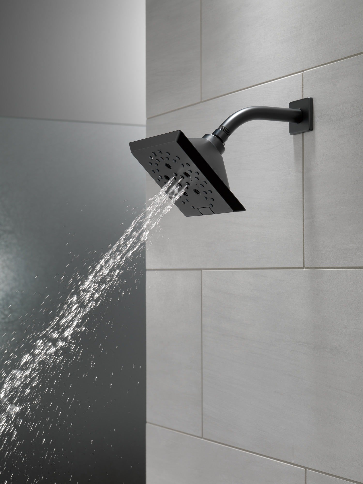Delta Universal Showering Components H2OKinetic® 5-Setting Angular Modern Raincan Shower Head