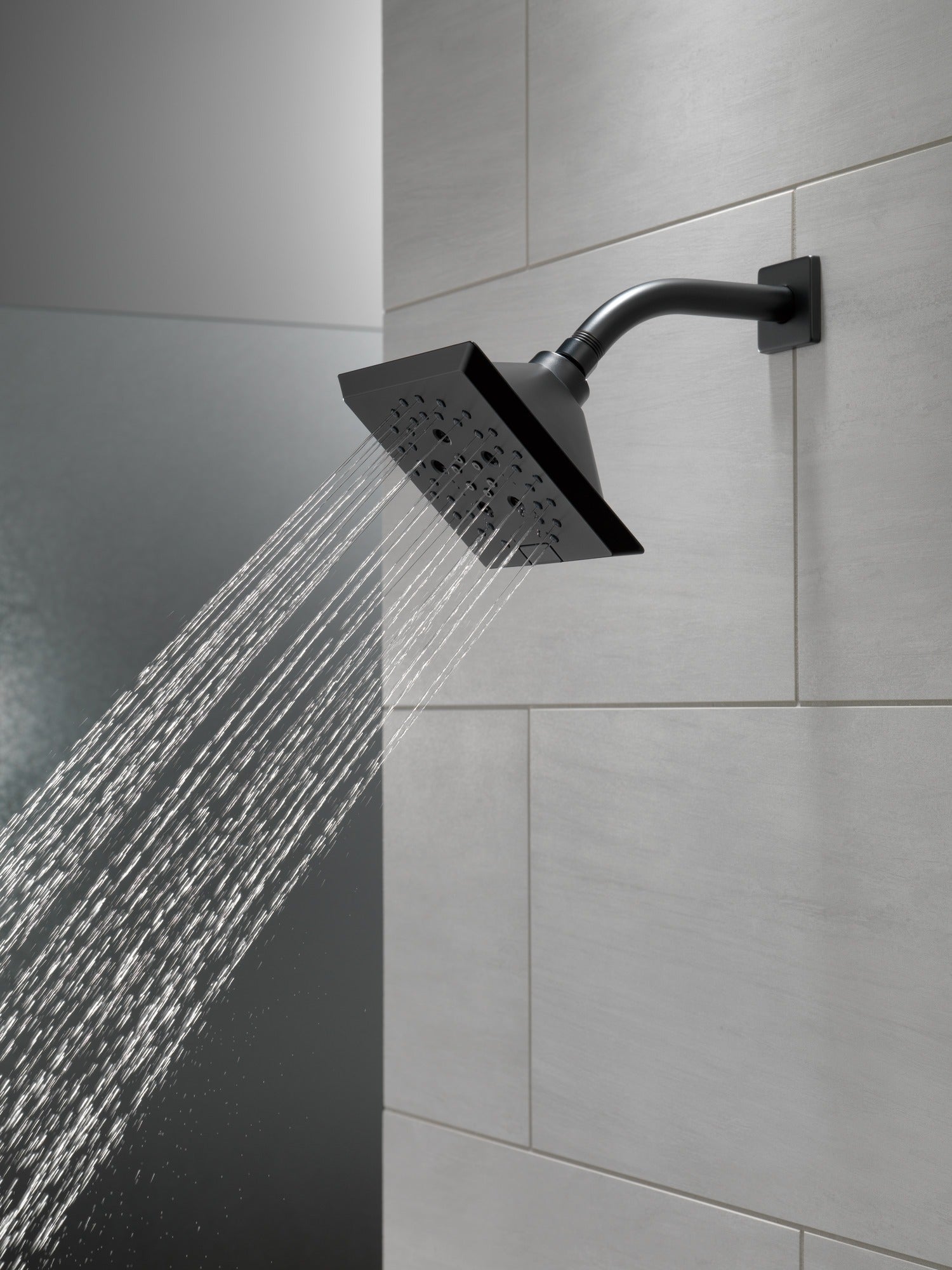 Delta Universal Showering Components H2OKinetic® 5-Setting Angular Modern Raincan Shower Head