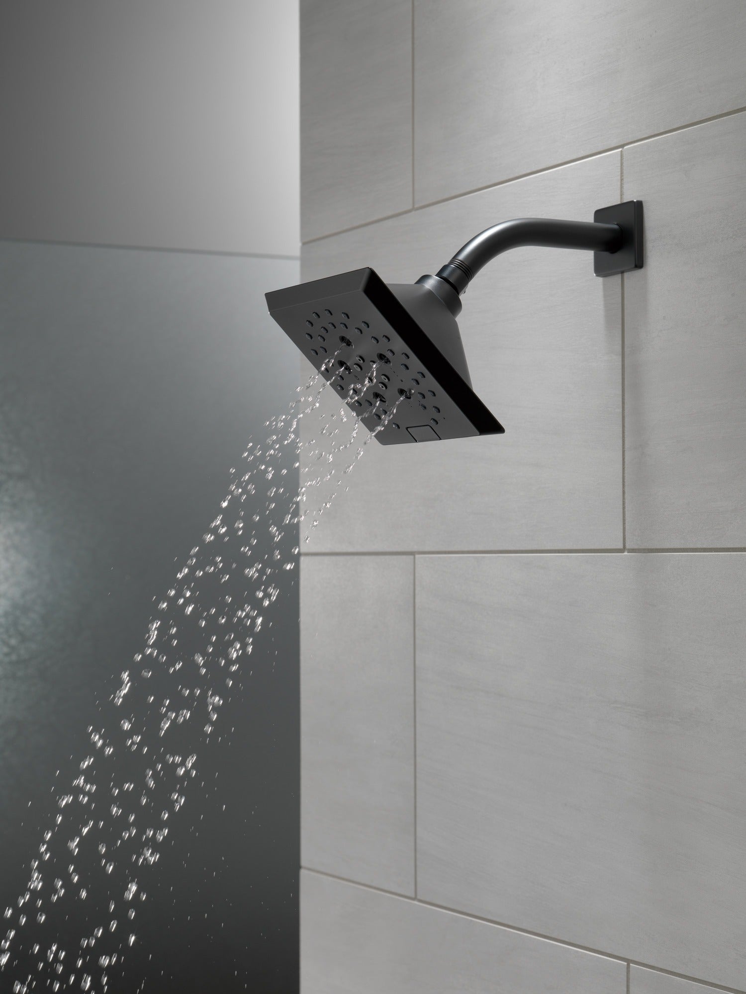 Delta Universal Showering Components H2OKinetic® 5-Setting Angular Modern Raincan Shower Head