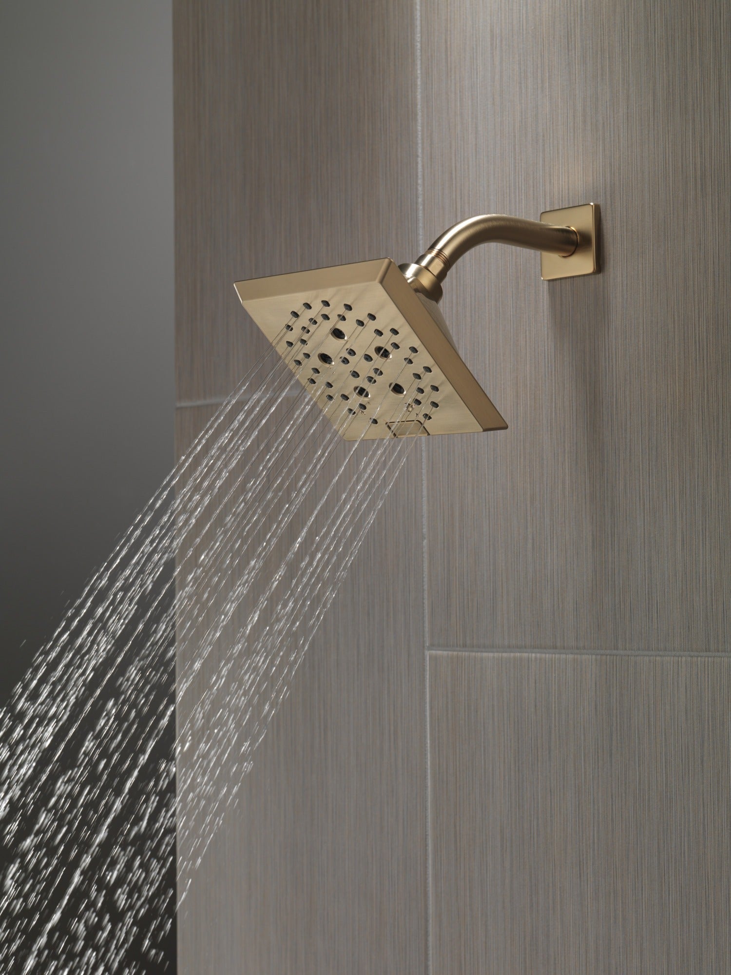 Delta Universal Showering Components H2OKinetic® 5-Setting Angular Modern Raincan Shower Head