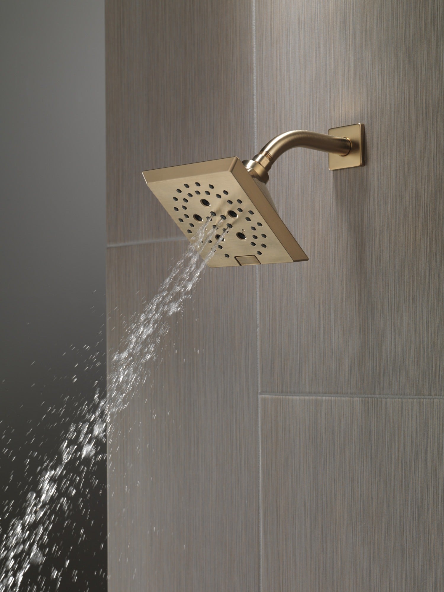 Delta Universal Showering Components H2OKinetic® 5-Setting Angular Modern Raincan Shower Head