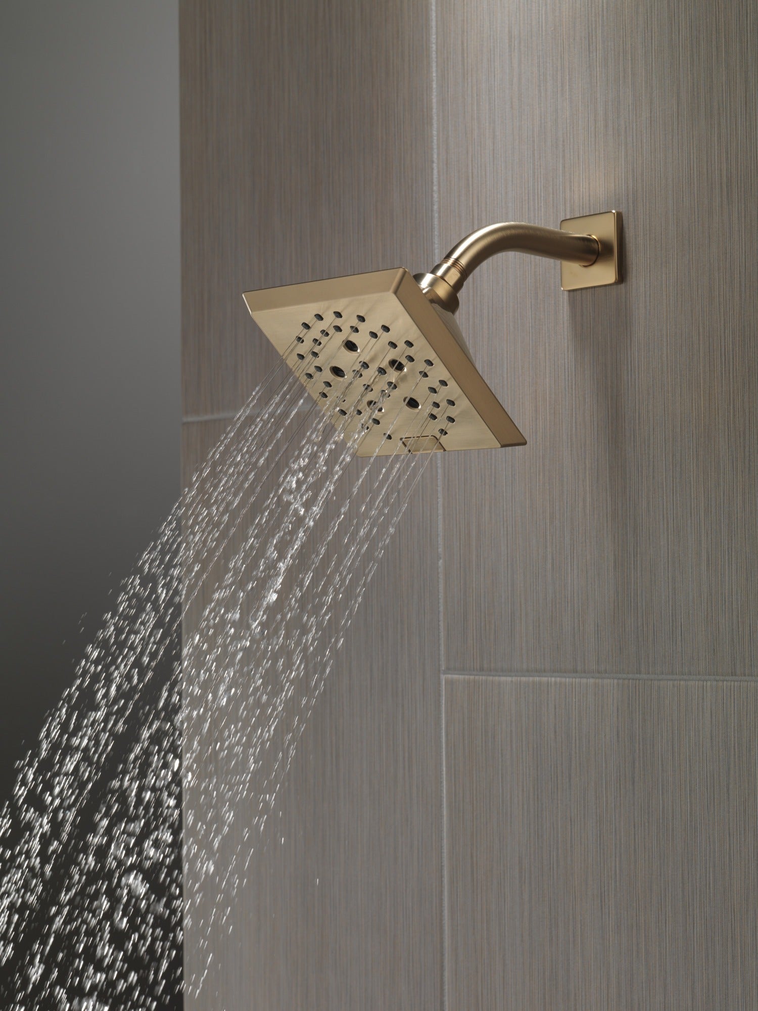 Delta Universal Showering Components H2OKinetic® 5-Setting Angular Modern Raincan Shower Head