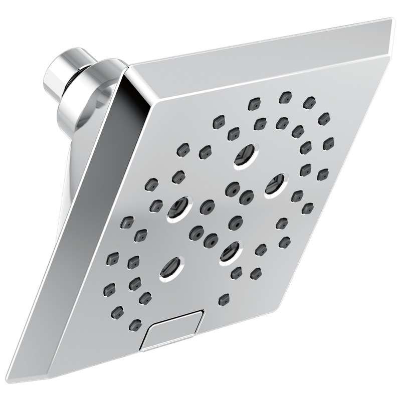 Delta Universal Showering Components H2OKinetic® 5-Setting Angular Modern Raincan Shower Head
