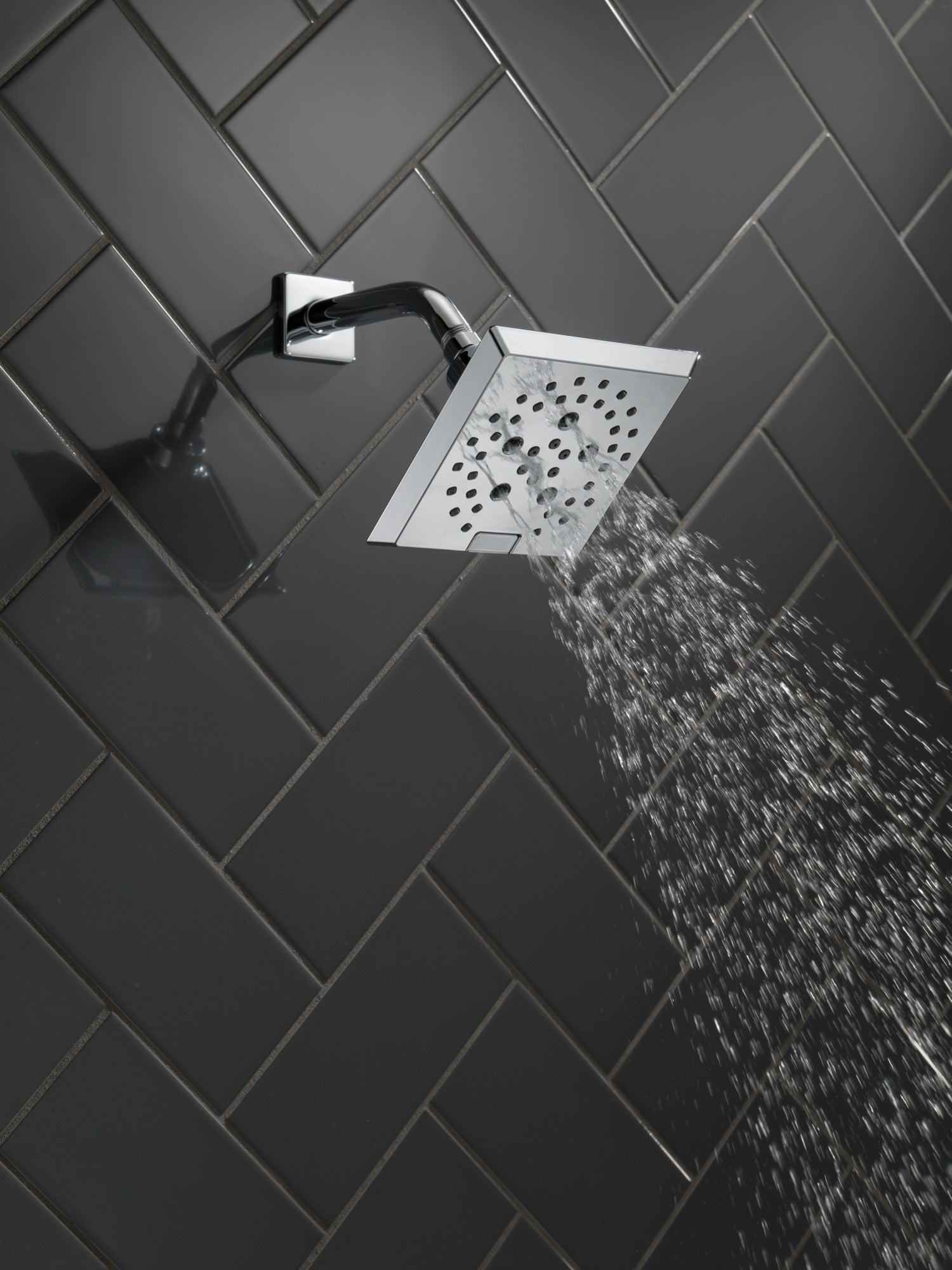 Delta Universal Showering Components H2OKinetic® 5-Setting Angular Modern Raincan Shower Head