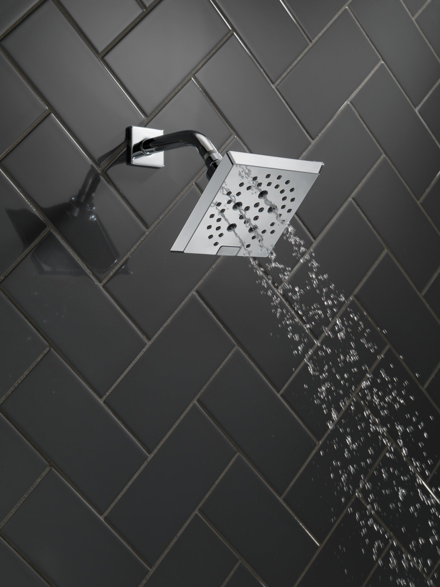 Delta Universal Showering Components H2OKinetic® 5-Setting Angular Modern Raincan Shower Head