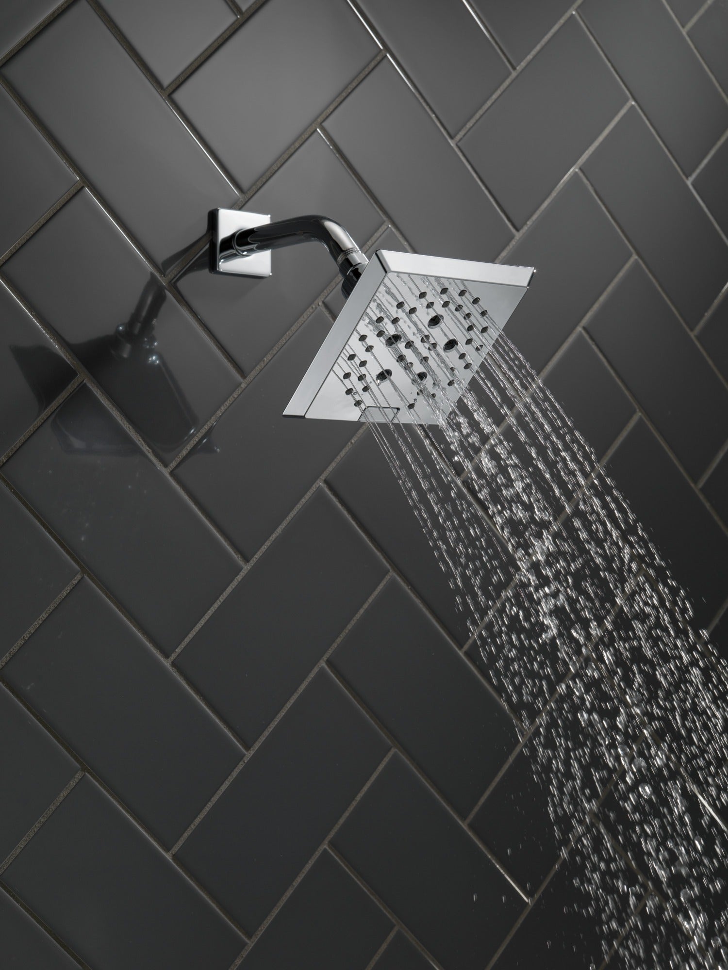 Delta Universal Showering Components H2OKinetic® 5-Setting Angular Modern Raincan Shower Head