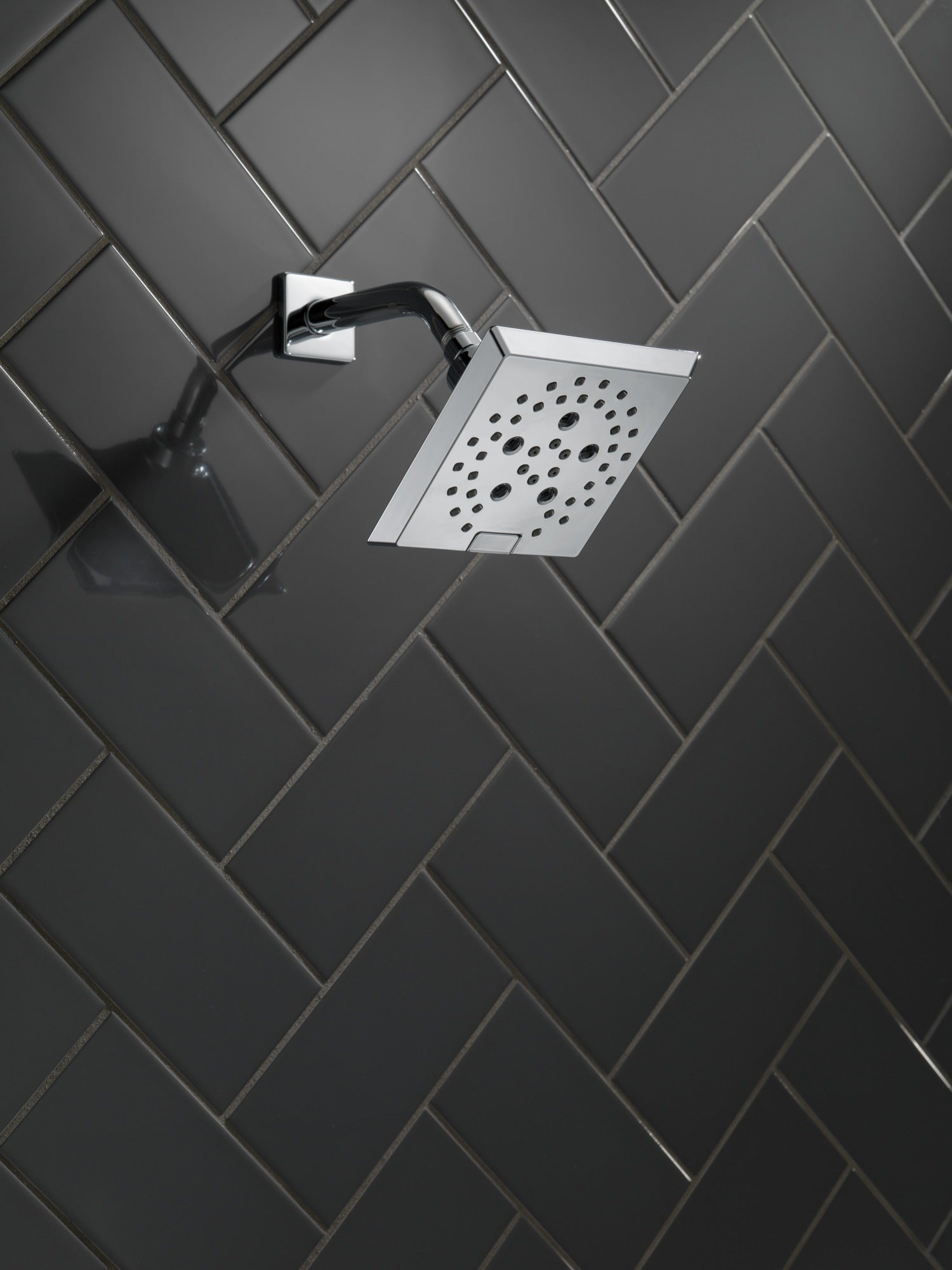 Delta Universal Showering Components H2OKinetic® 5-Setting Angular Modern Raincan Shower Head