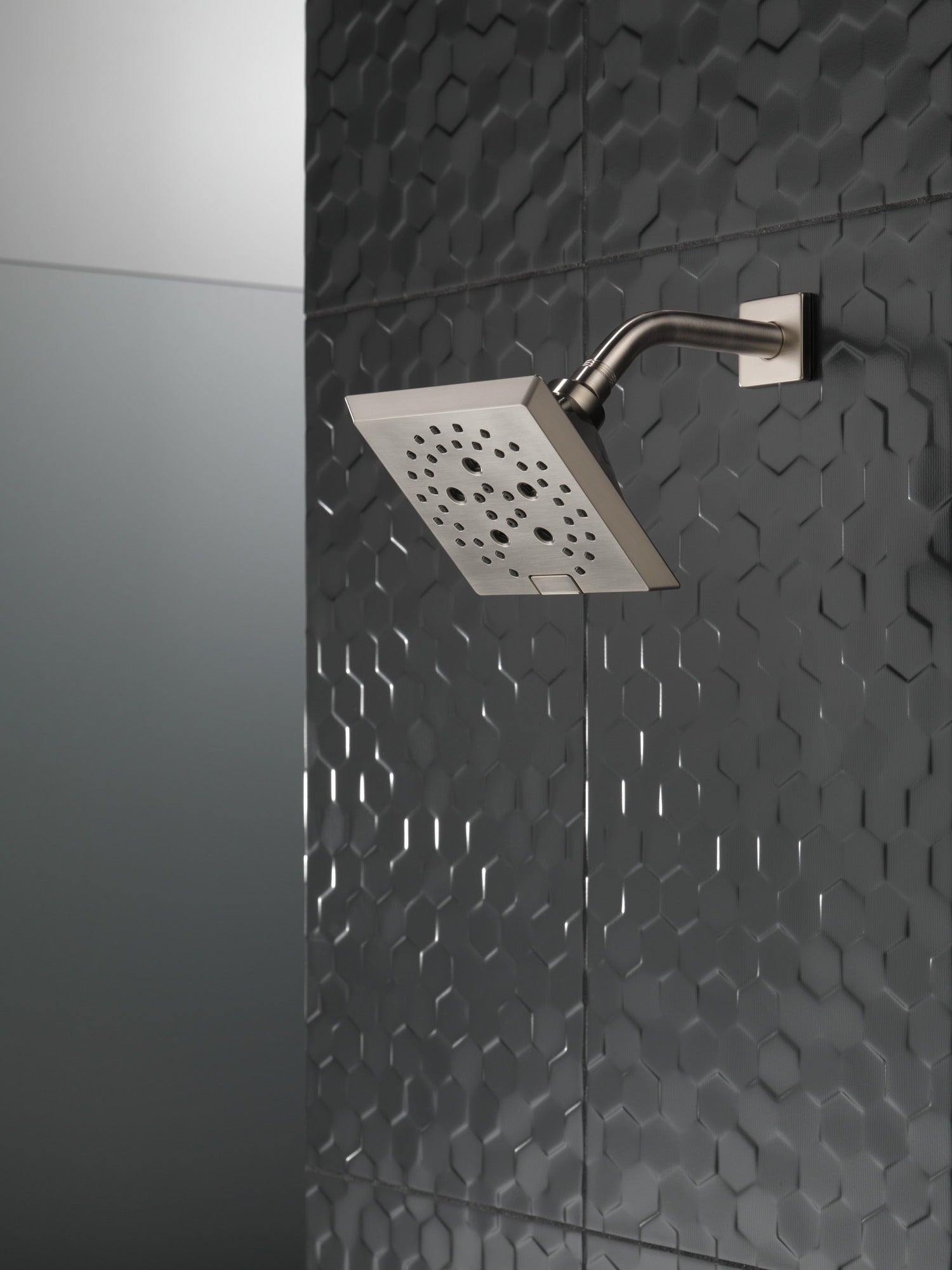 Delta Universal Showering Components H2OKinetic® 5-Setting Angular Modern Raincan Shower Head