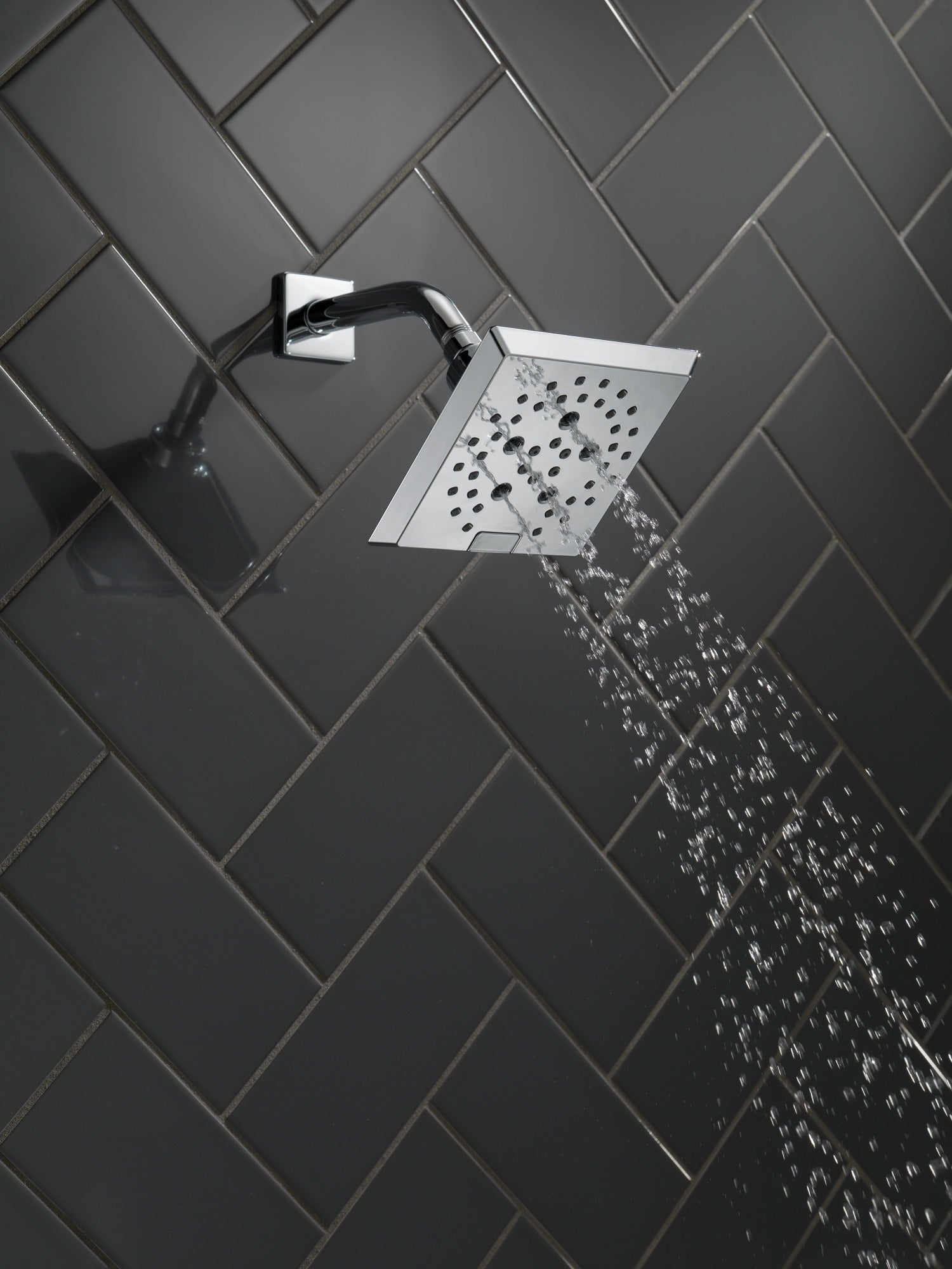 Delta Universal Showering Components H2OKinetic® 5-Setting Angular Modern Raincan Shower Head