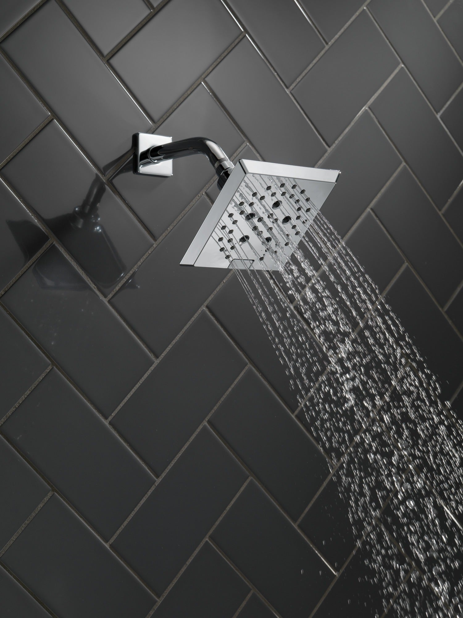 Delta Universal Showering Components H2OKinetic® 5-Setting Angular Modern Raincan Shower Head