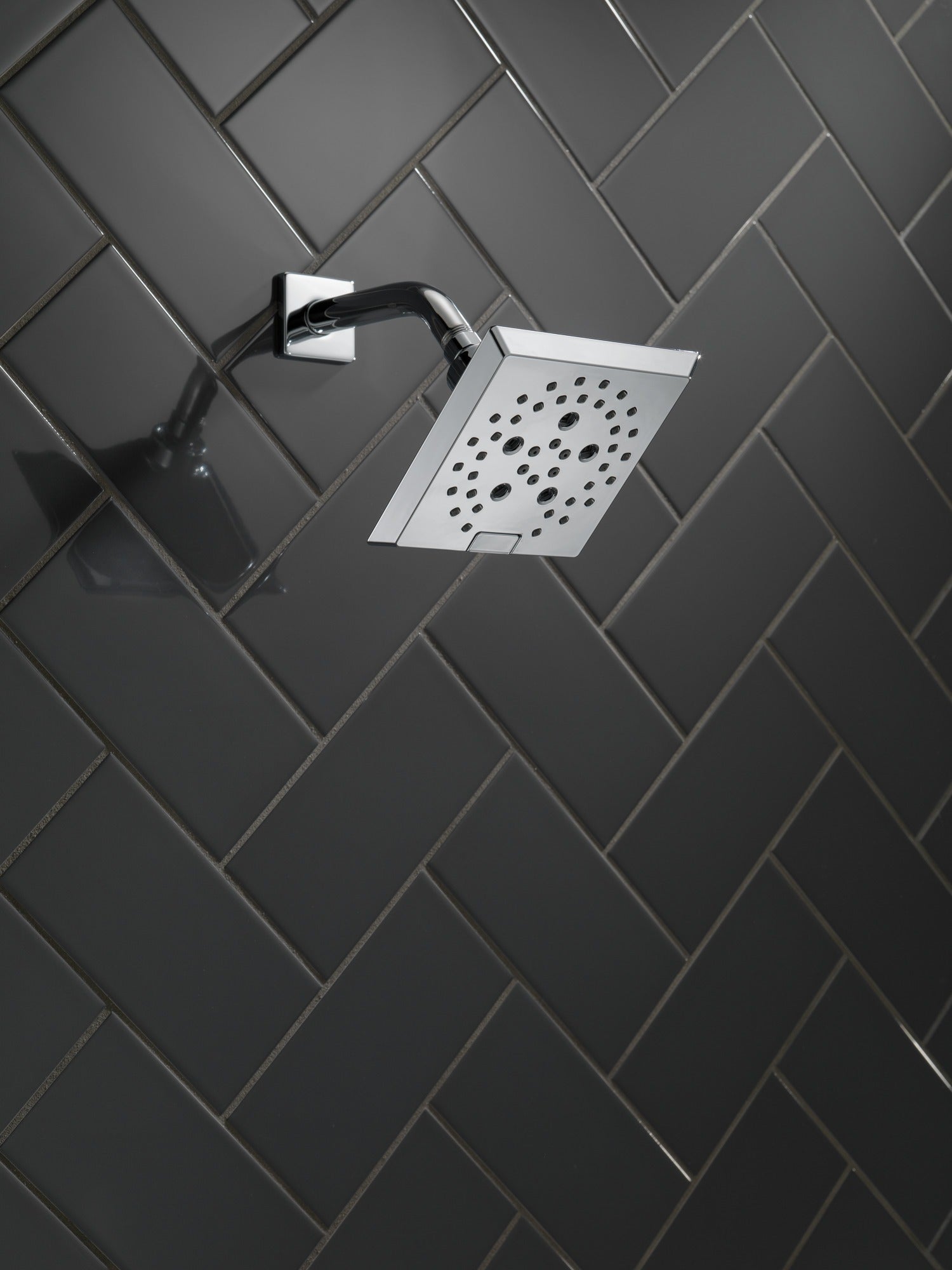 Delta Universal Showering Components H2OKinetic® 5-Setting Angular Modern Raincan Shower Head