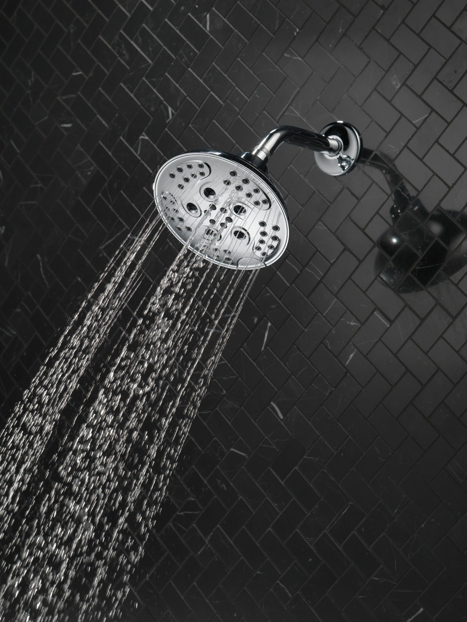 Delta Universal Showering Components H2OKinetic® 5-Setting Transitional Raincan Shower Head