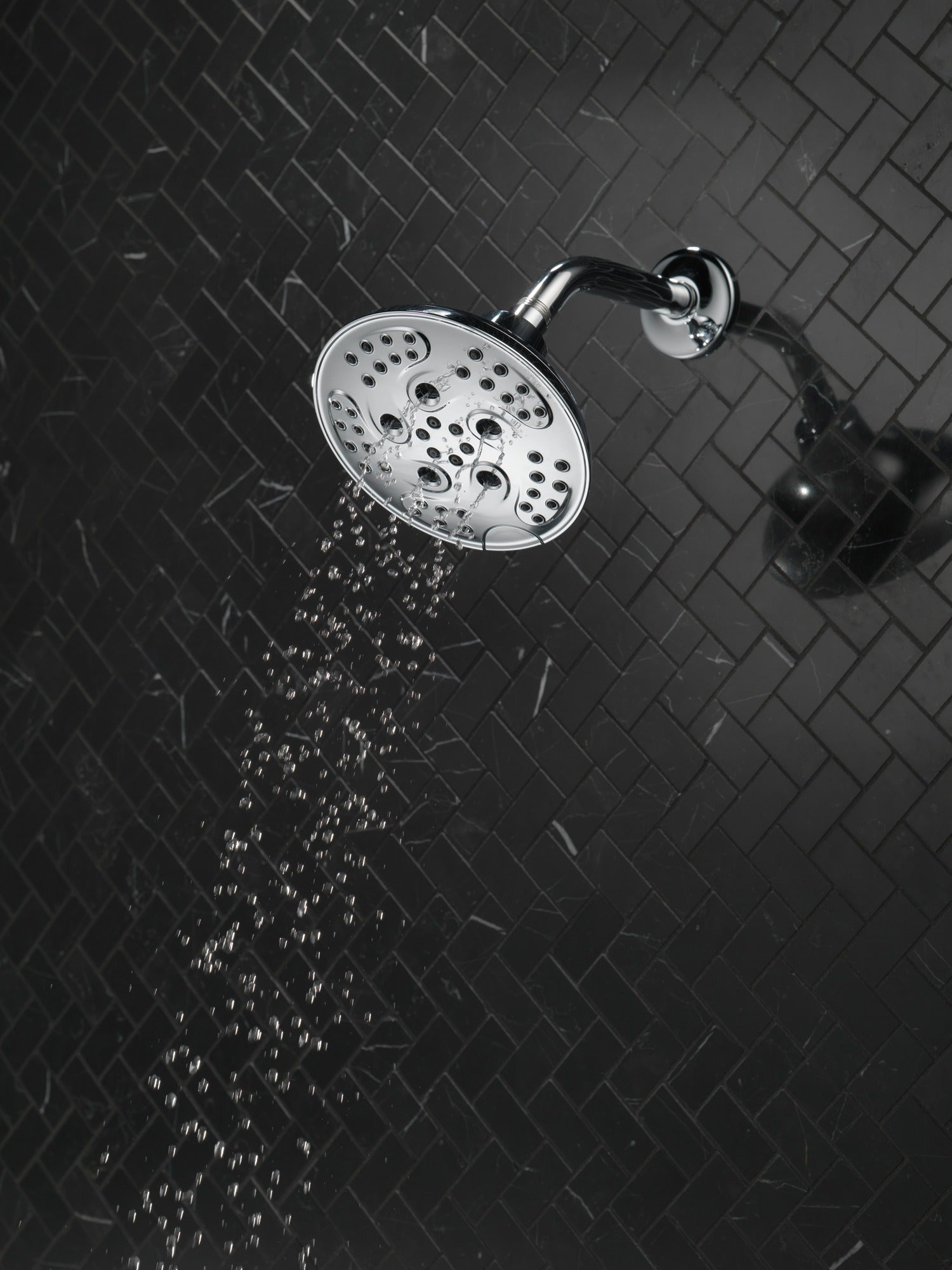 Delta Universal Showering Components H2OKinetic® 5-Setting Transitional Raincan Shower Head