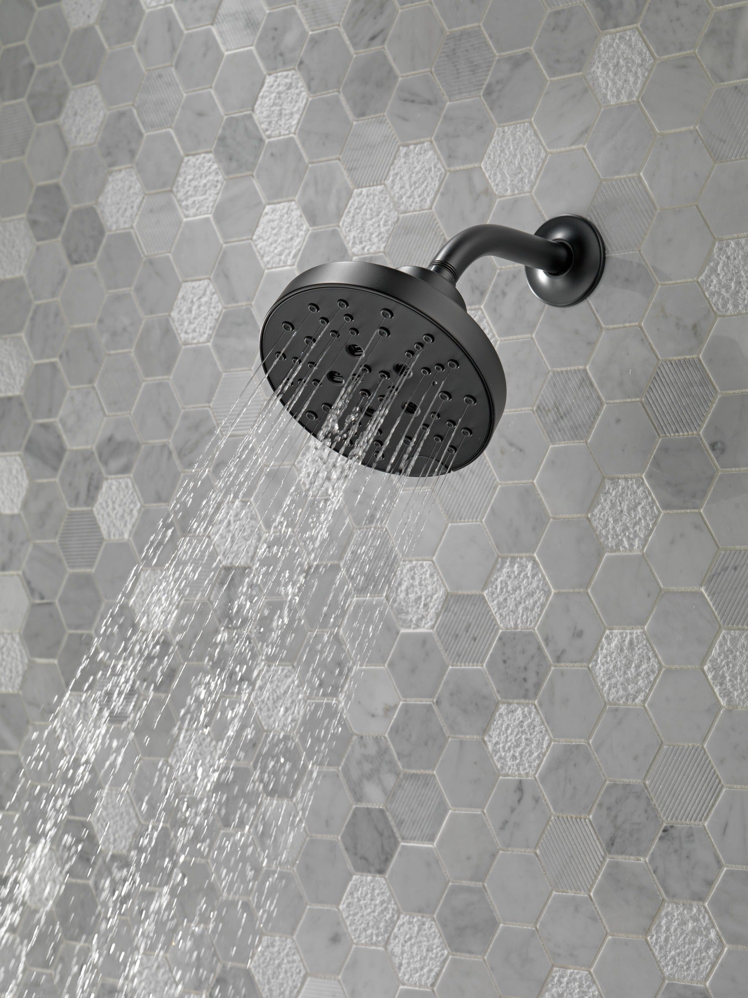 Delta Universal Showering Components H2OKinetic® 5-Setting Contemporary Raincan Shower Head