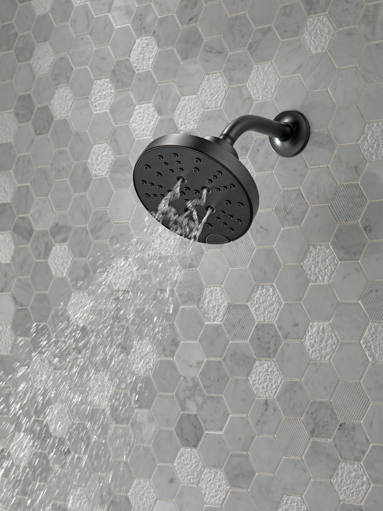 Delta Universal Showering Components H2OKinetic® 5-Setting Contemporary Raincan Shower Head