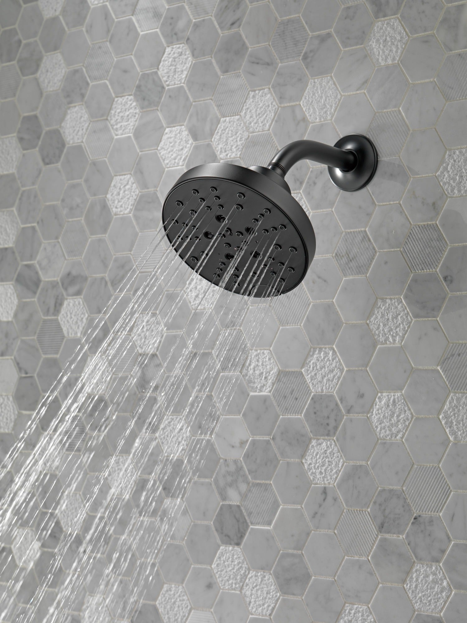 Delta Universal Showering Components H2OKinetic® 5-Setting Contemporary Raincan Shower Head