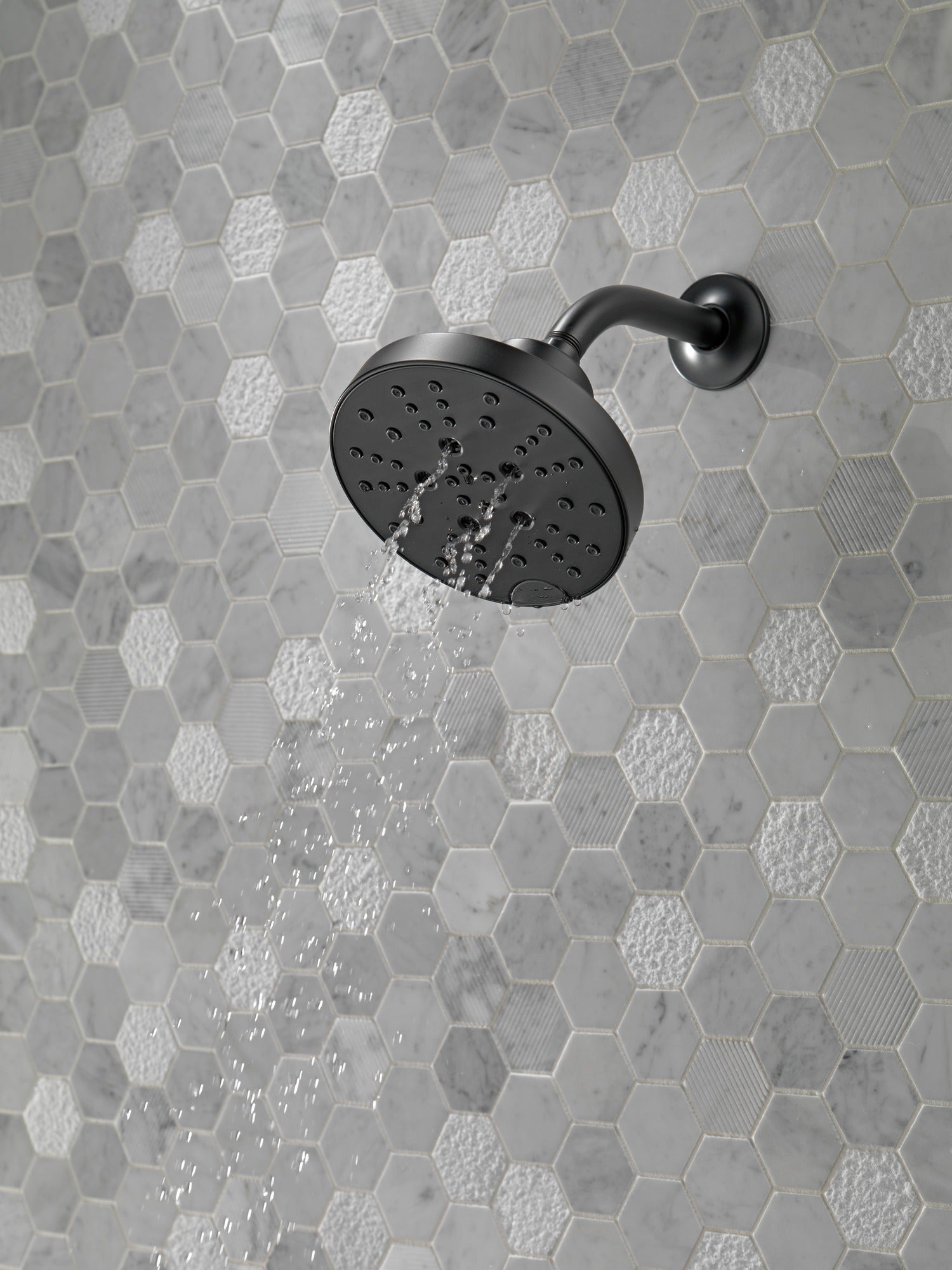 Delta Universal Showering Components H2OKinetic® 5-Setting Contemporary Raincan Shower Head