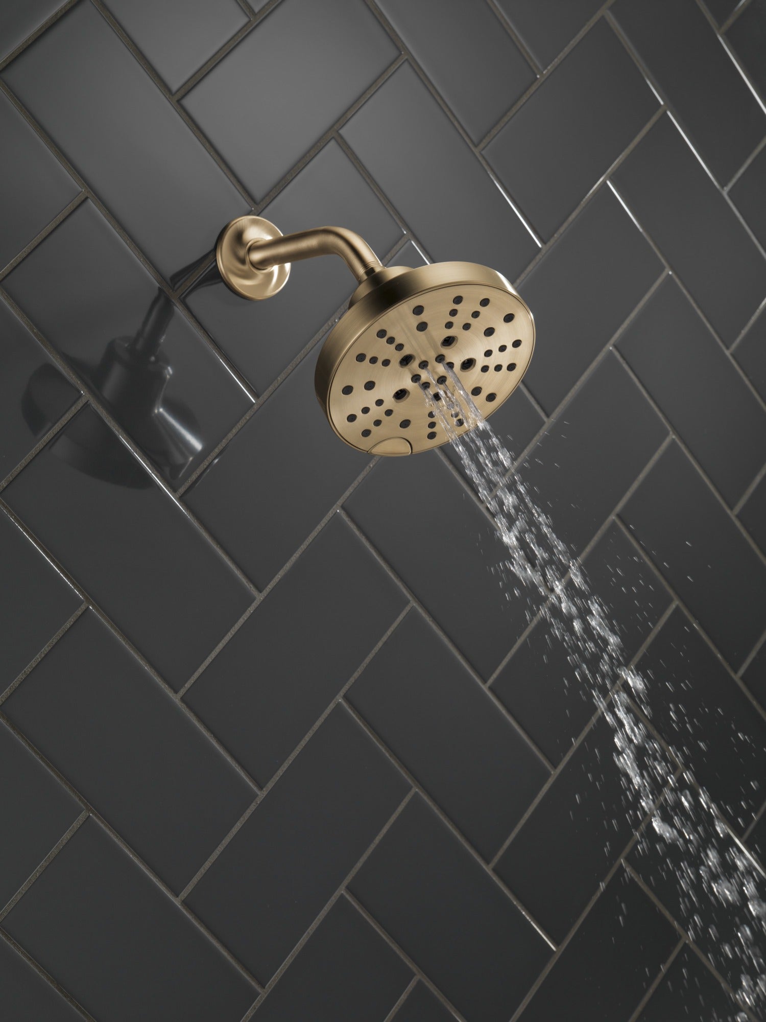 Delta Universal Showering Components H2OKinetic® 5-Setting Contemporary Raincan Shower Head