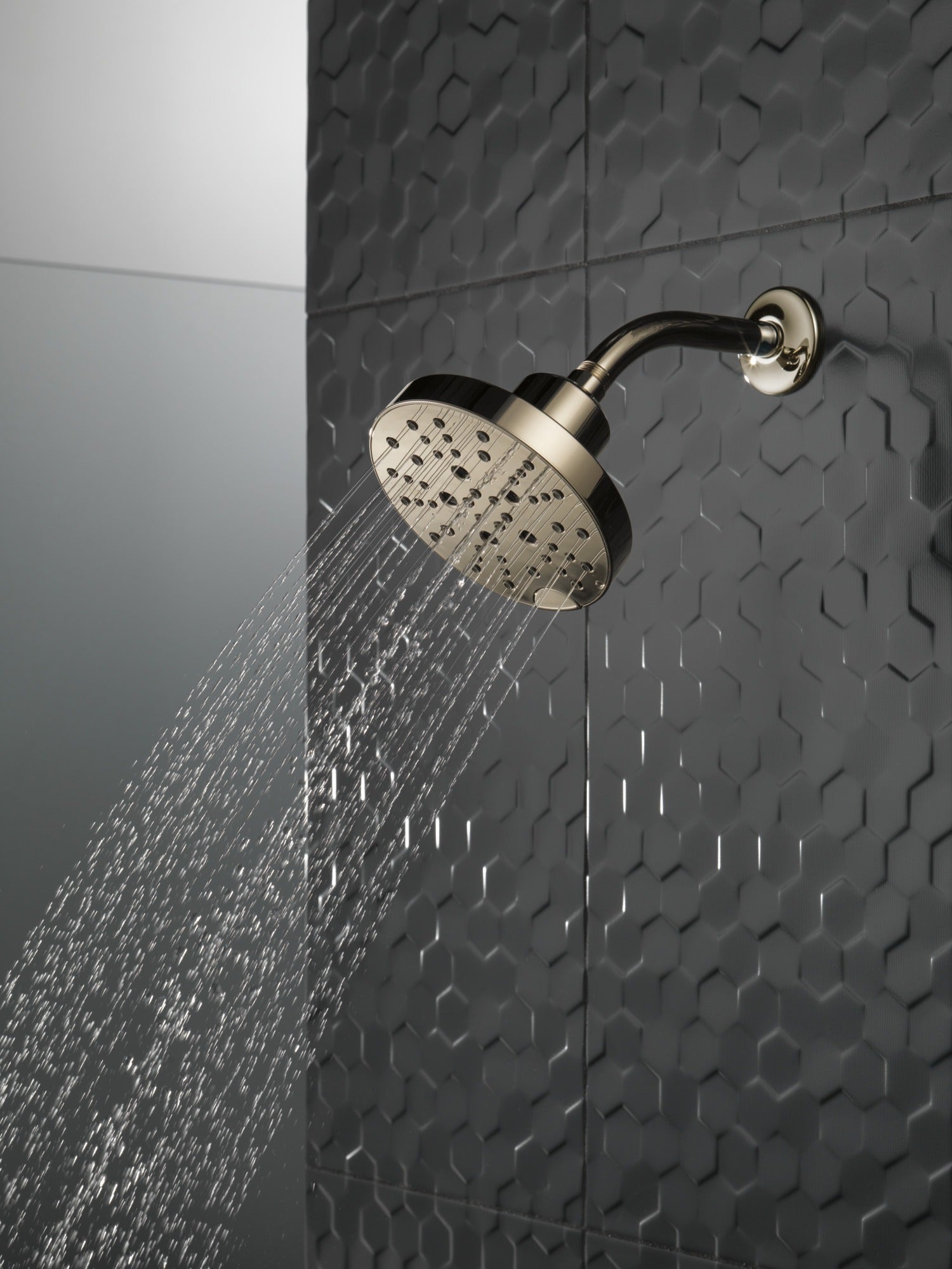 Delta Universal Showering Components H2OKinetic® 5-Setting Contemporary Raincan Shower Head