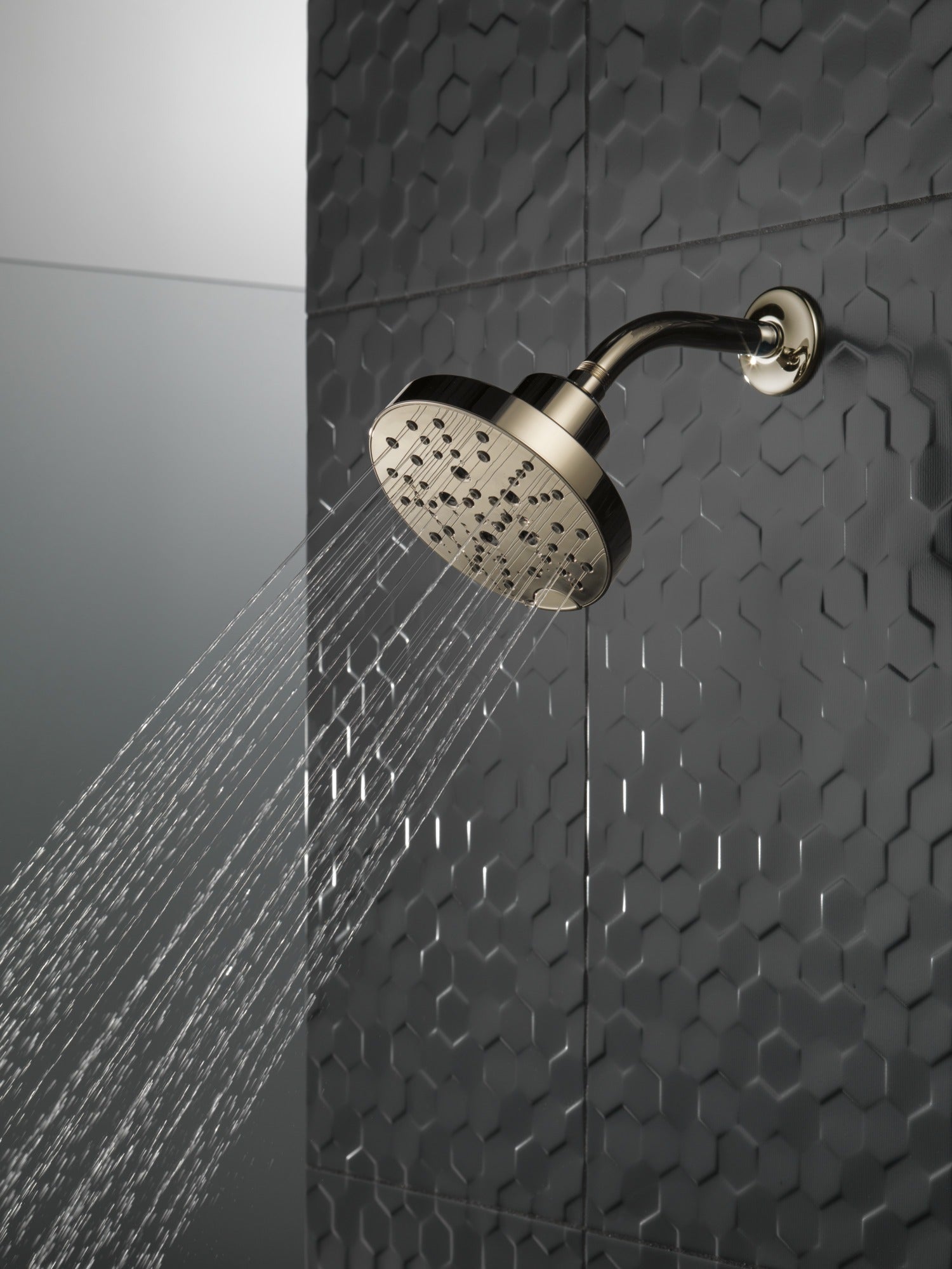 Delta Universal Showering Components H2OKinetic® 5-Setting Contemporary Raincan Shower Head