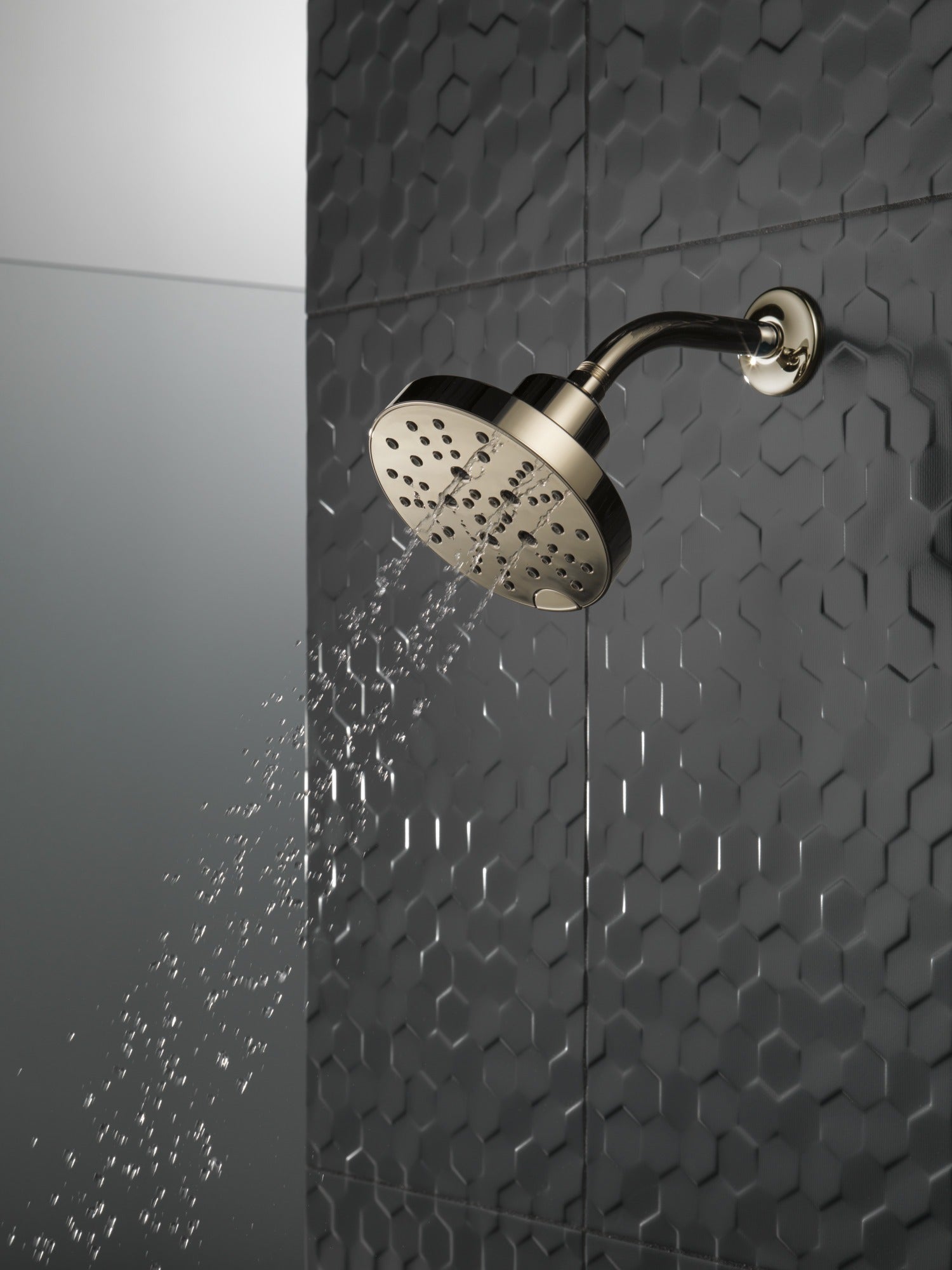 Delta Universal Showering Components H2OKinetic® 5-Setting Contemporary Raincan Shower Head