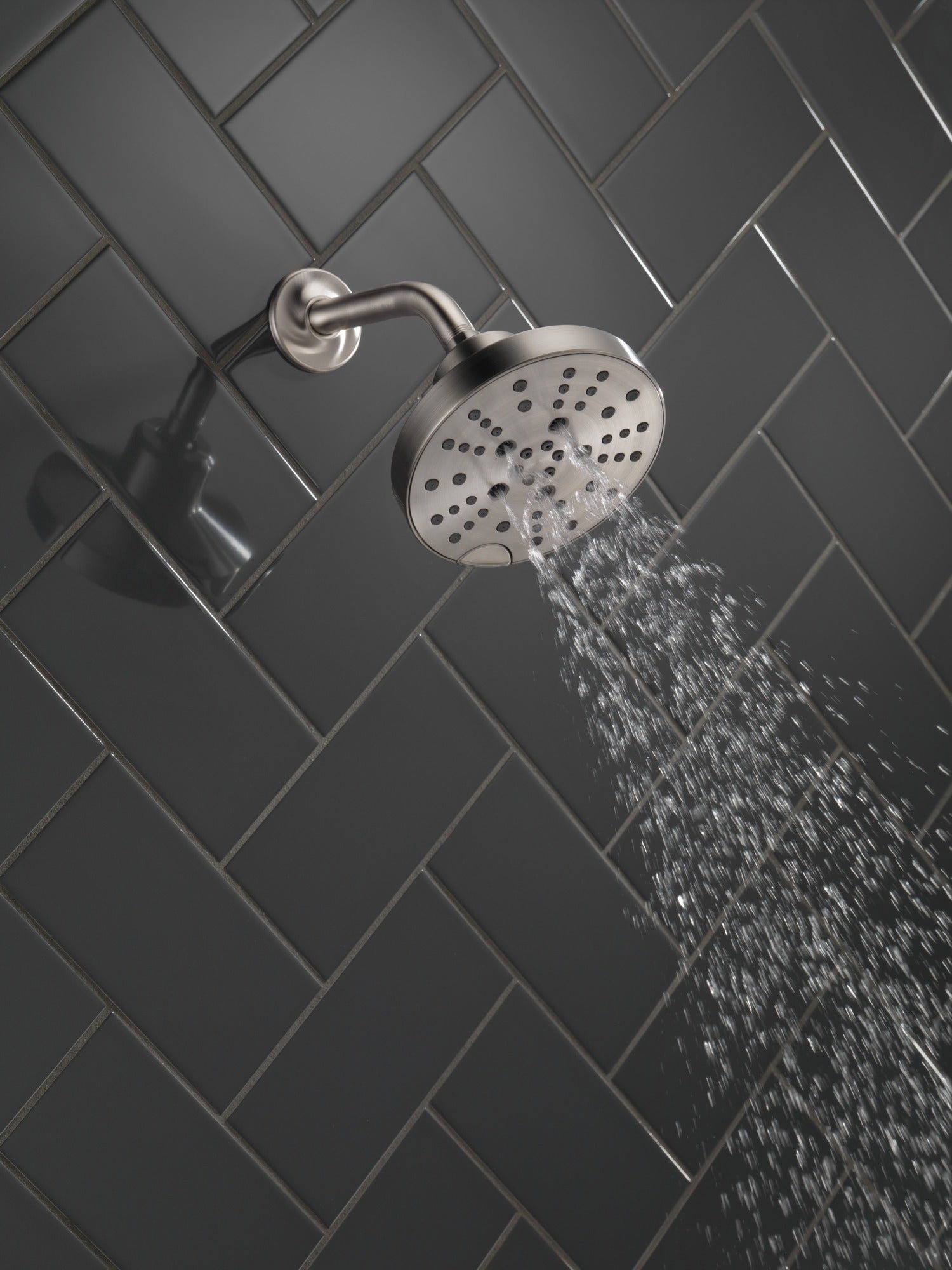 Delta Universal Showering Components H2OKinetic® 5-Setting Contemporary Raincan Shower Head