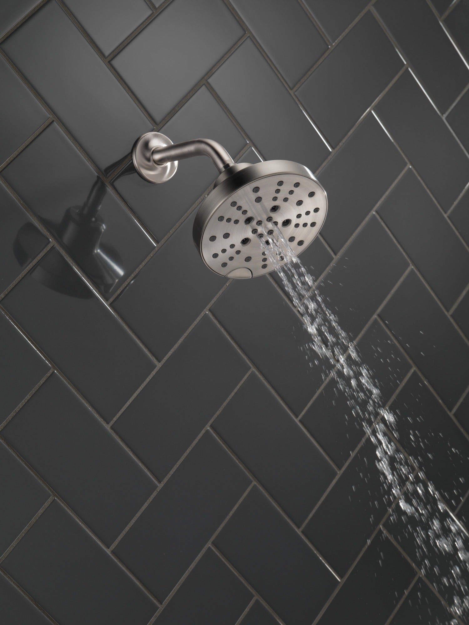 Delta Universal Showering Components H2OKinetic® 5-Setting Contemporary Raincan Shower Head