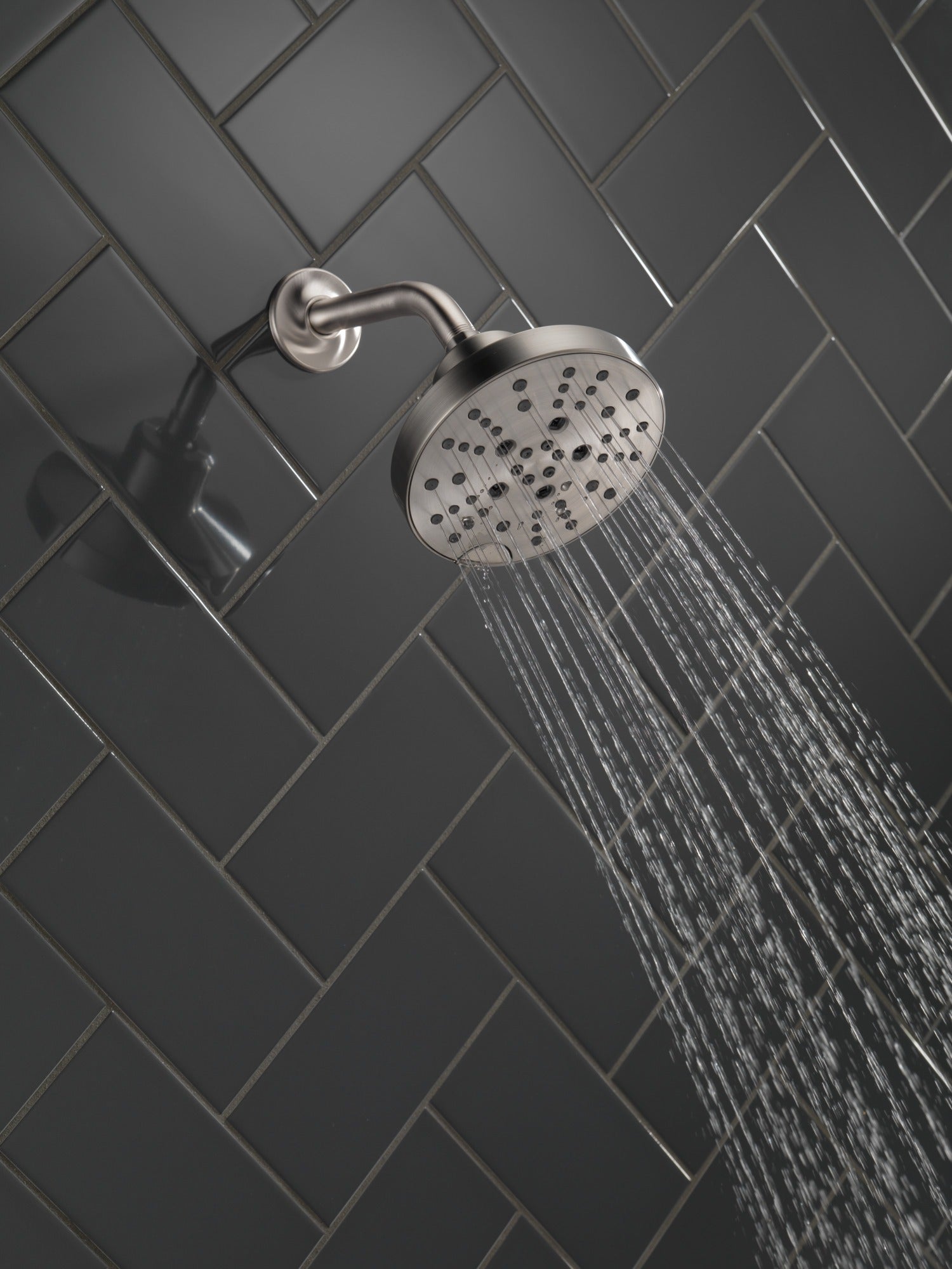 Delta Universal Showering Components H2OKinetic® 5-Setting Contemporary Raincan Shower Head
