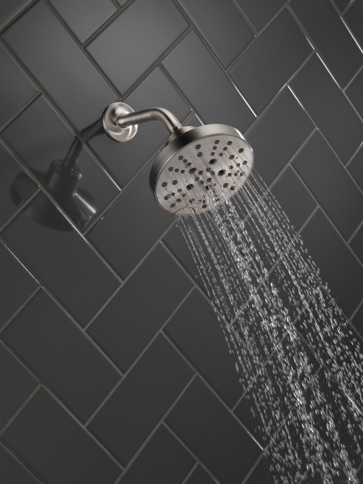 Delta Universal Showering Components H2OKinetic® 5-Setting Contemporary Raincan Shower Head