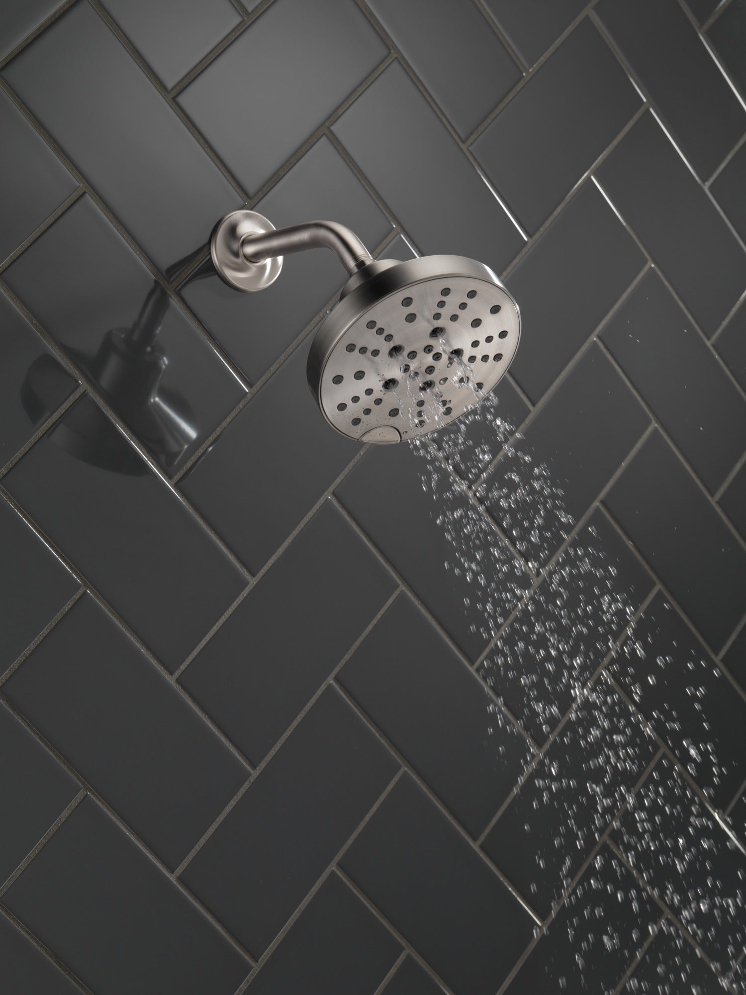 Delta Universal Showering Components H2OKinetic® 5-Setting Contemporary Raincan Shower Head