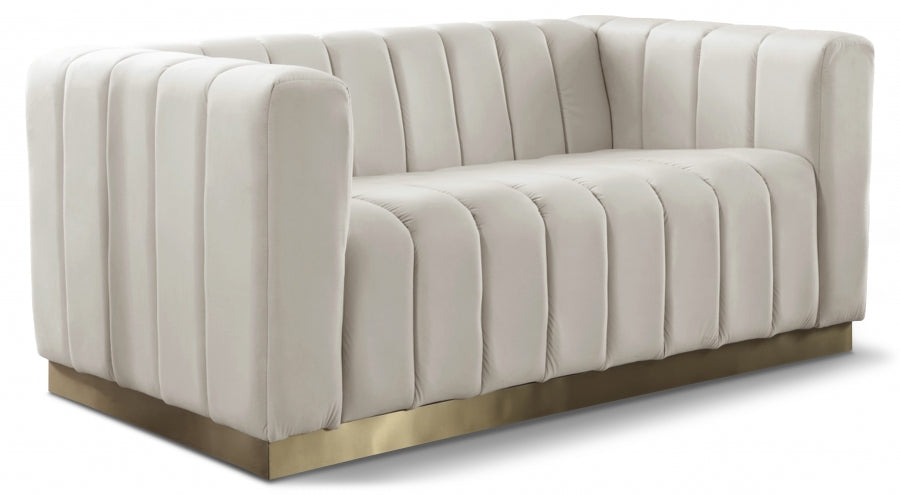 Marlon 62.5" Velvet Upholstered Loveseat