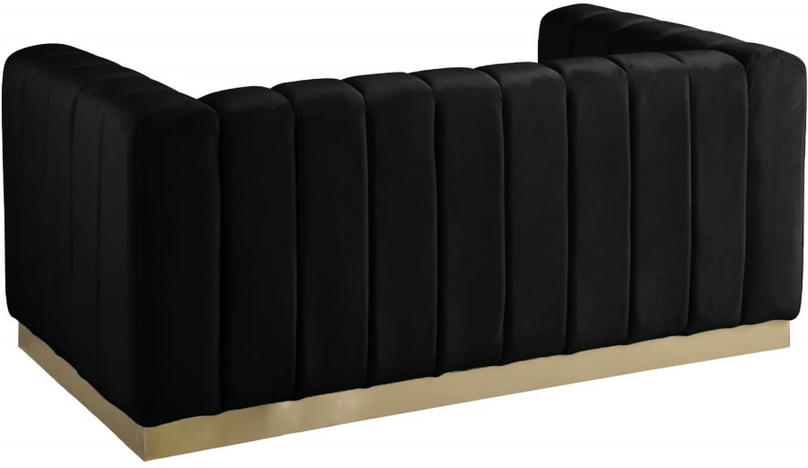 Marlon 62.5" Velvet Upholstered Loveseat