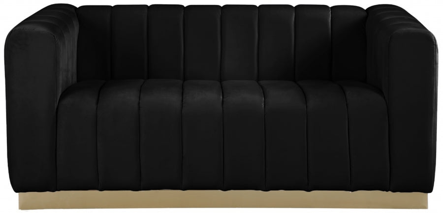 Marlon 62.5" Velvet Upholstered Loveseat