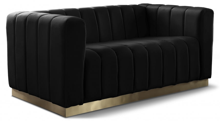 Marlon 62.5" Velvet Upholstered Loveseat