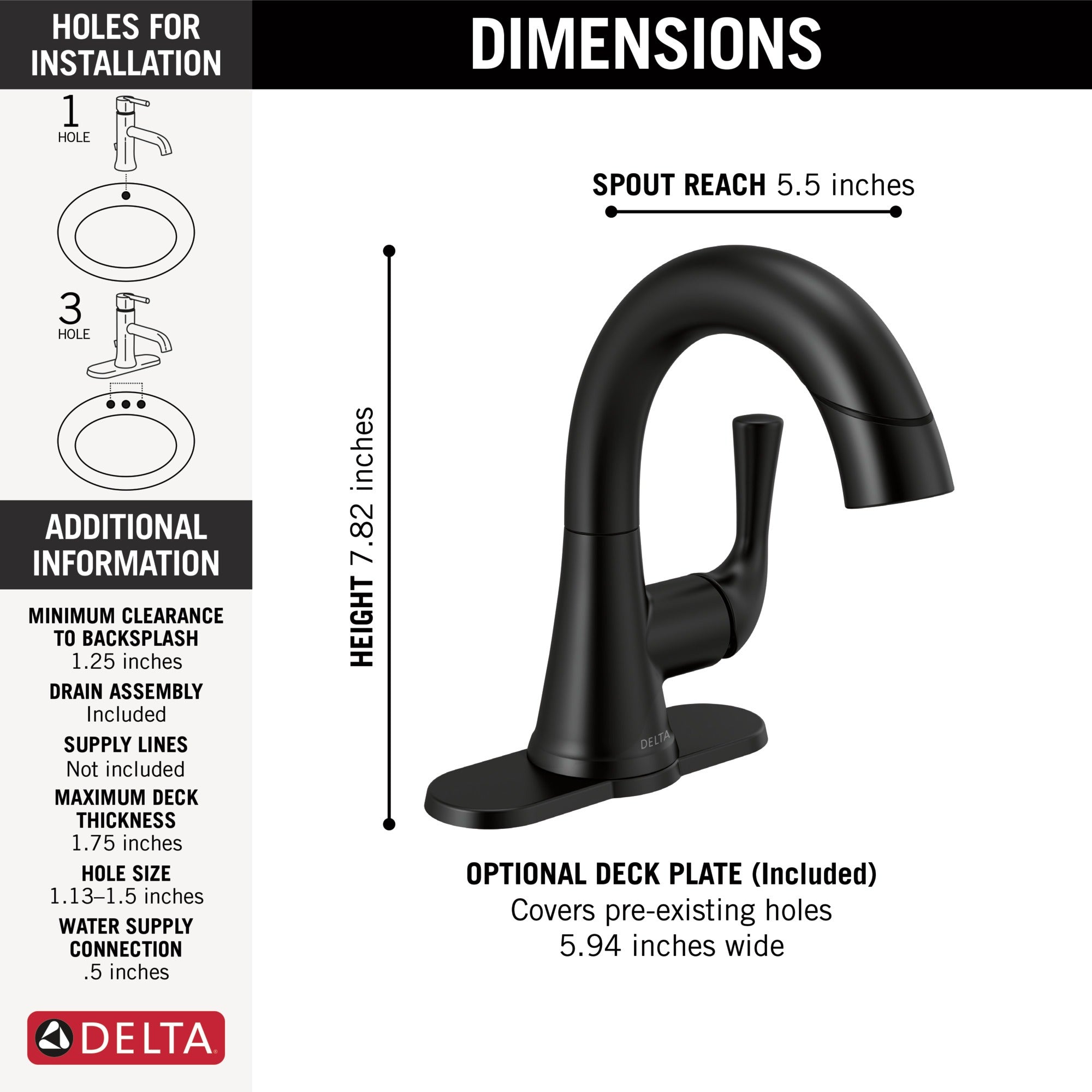 Delta Kayra® Single Handle Pull-Down Bathroom Faucet