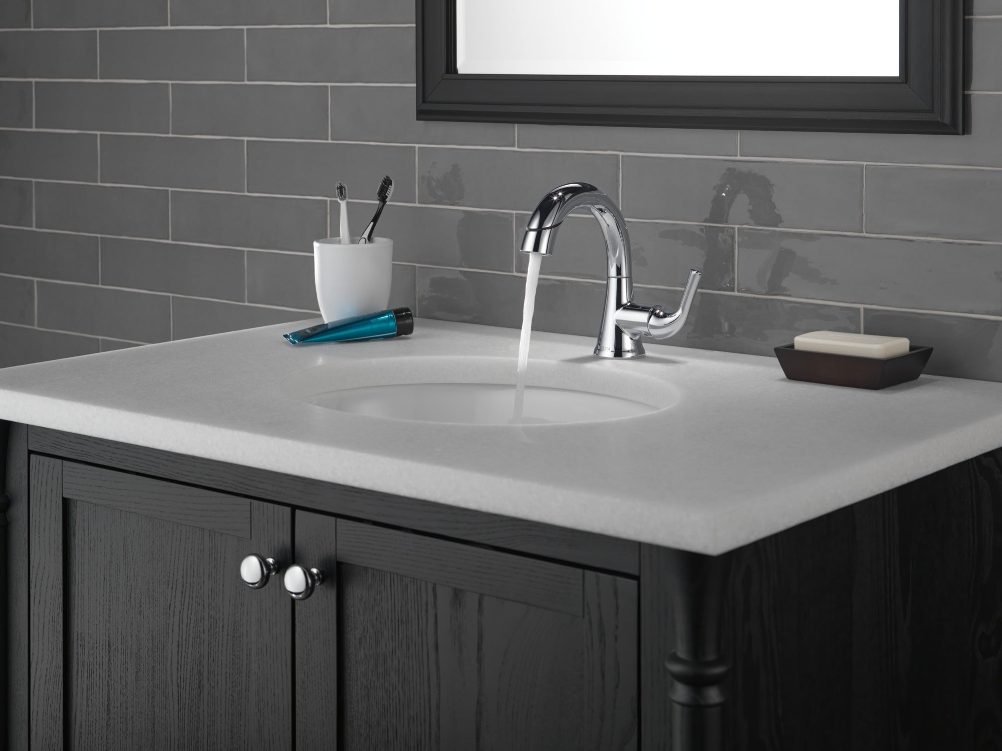 Delta Kayra® Single Handle Pull-Down Bathroom Faucet