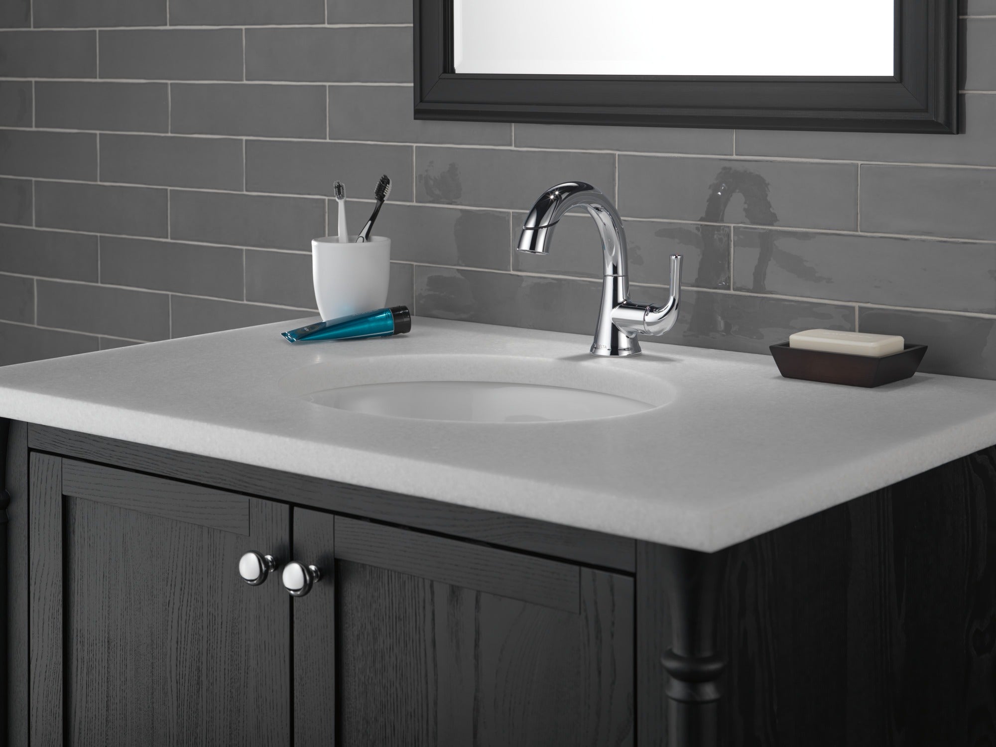 Delta Kayra® Single Handle Pull-Down Bathroom Faucet