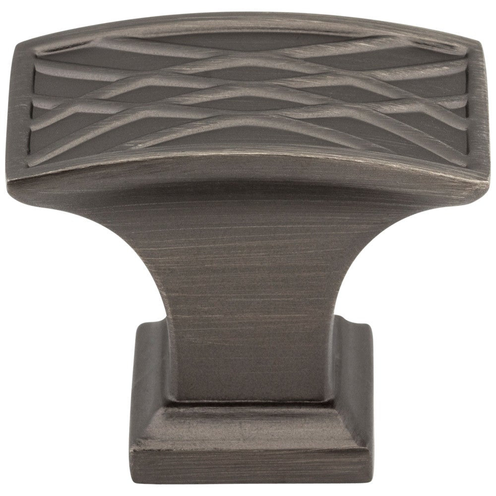 Hardware Resources 1-1/2" Overall Length Rectangle Geometric Pattern Aberdeen Cabinet Knob