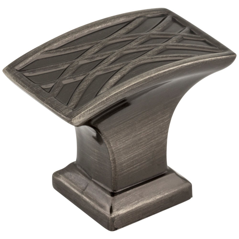 Hardware Resources 1-1/2" Overall Length Rectangle Geometric Pattern Aberdeen Cabinet Knob