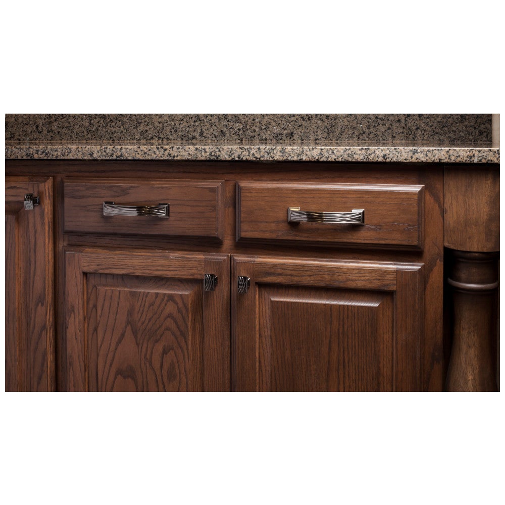 Hardware Resources 1-1/2" Overall Length Rectangle Geometric Pattern Aberdeen Cabinet Knob
