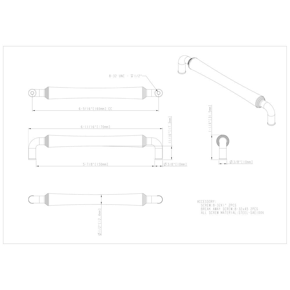 Hardware Resources 96 mm Center-to-Center Satin Nickel Barrel Bremen 2 Cabinet Pull