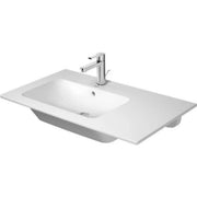 Duravit ME by Starck 32 5/8'' Rectangular Wall Mounted Sink in White with Widespread Faucet Holes and with Overflow